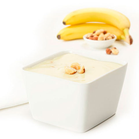 YOGURT PROTEIFINE DE PLÁTANO CON AVELLANAS EN POLVO