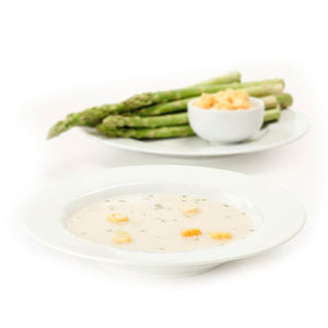 SOPA PROTEIFINE DE ESPÁRRAGOS CON PICATOSTES EN POLVO